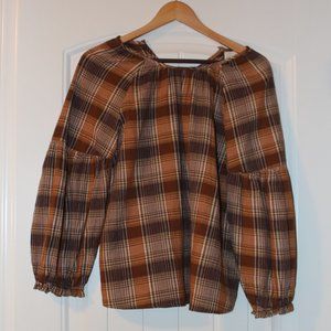 Universal Thread Plaid Top - Sz Small